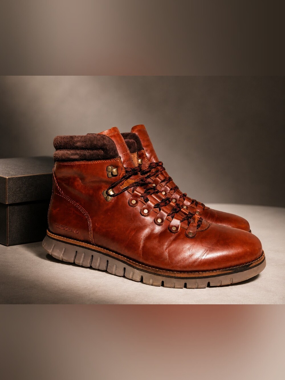 Cole Haan Men's ZeroGrand Waterproof Hiker Boot British Tan Style C30405